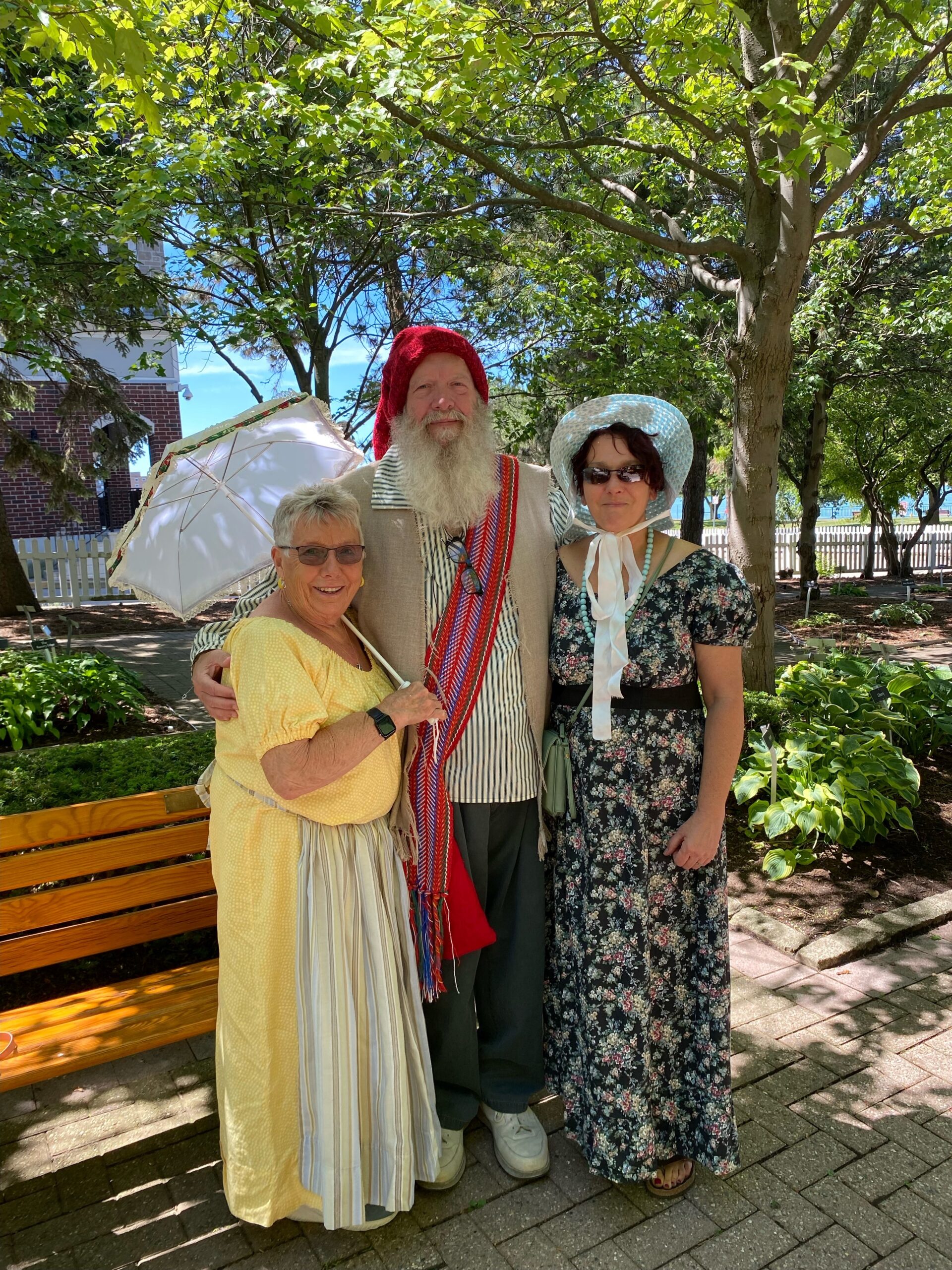 Docents leading a tour throughout King's Navy Yard Park