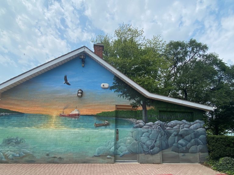 <p>Our River Our Home Mural</p>