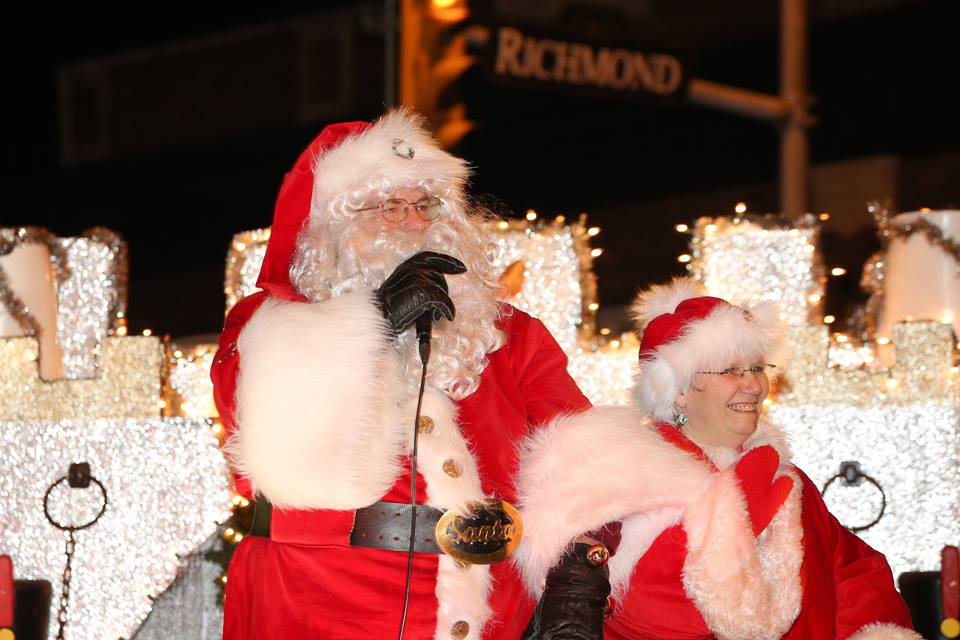 Santa and Mrs. Claus at the Amherstburg Santa Claus Parade
