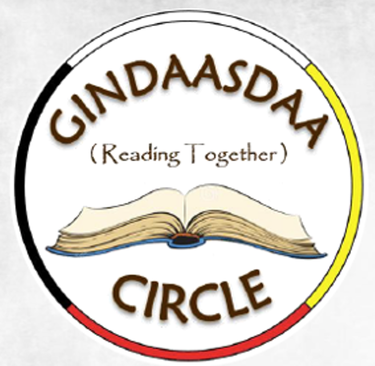 GINDAASDA Circle, reading together with an image of an open book