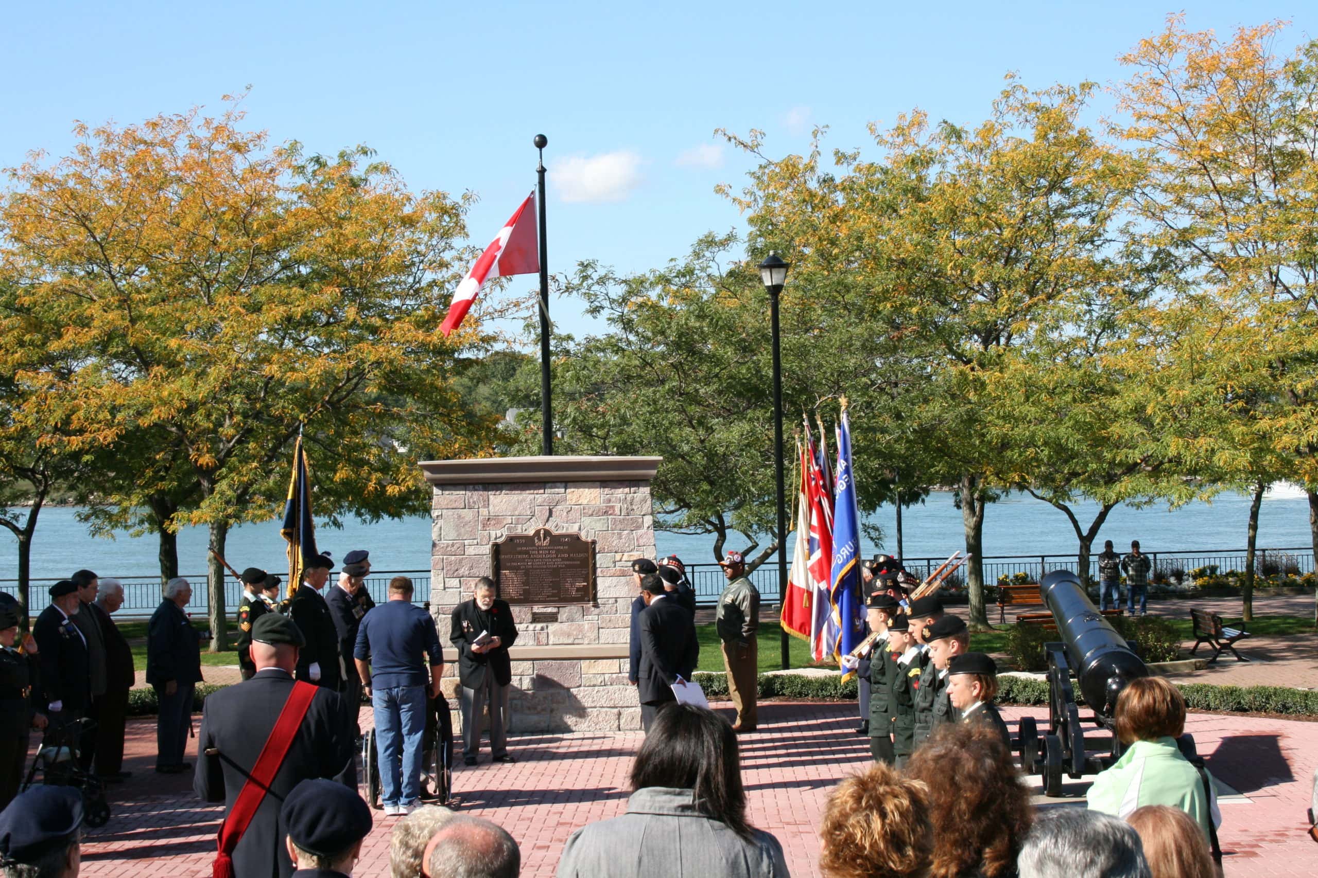 A Remembrance Day service at King's Navy Yard Park.