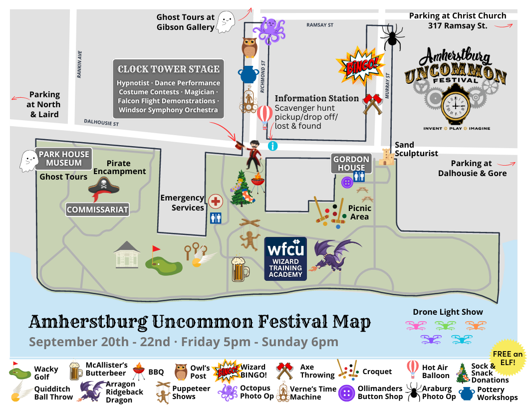 Amherstburg Uncommon Festival 2024 map