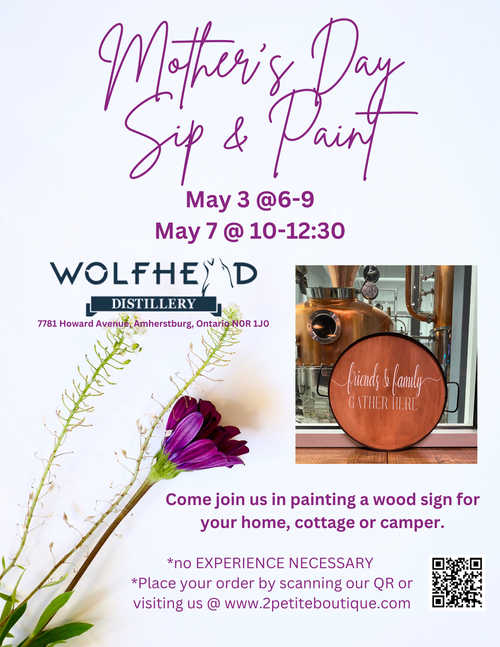 mothers day sip and paint poster