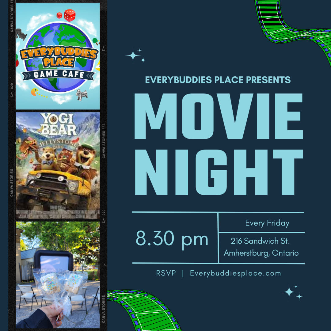 Everybuddies Place movie night poster