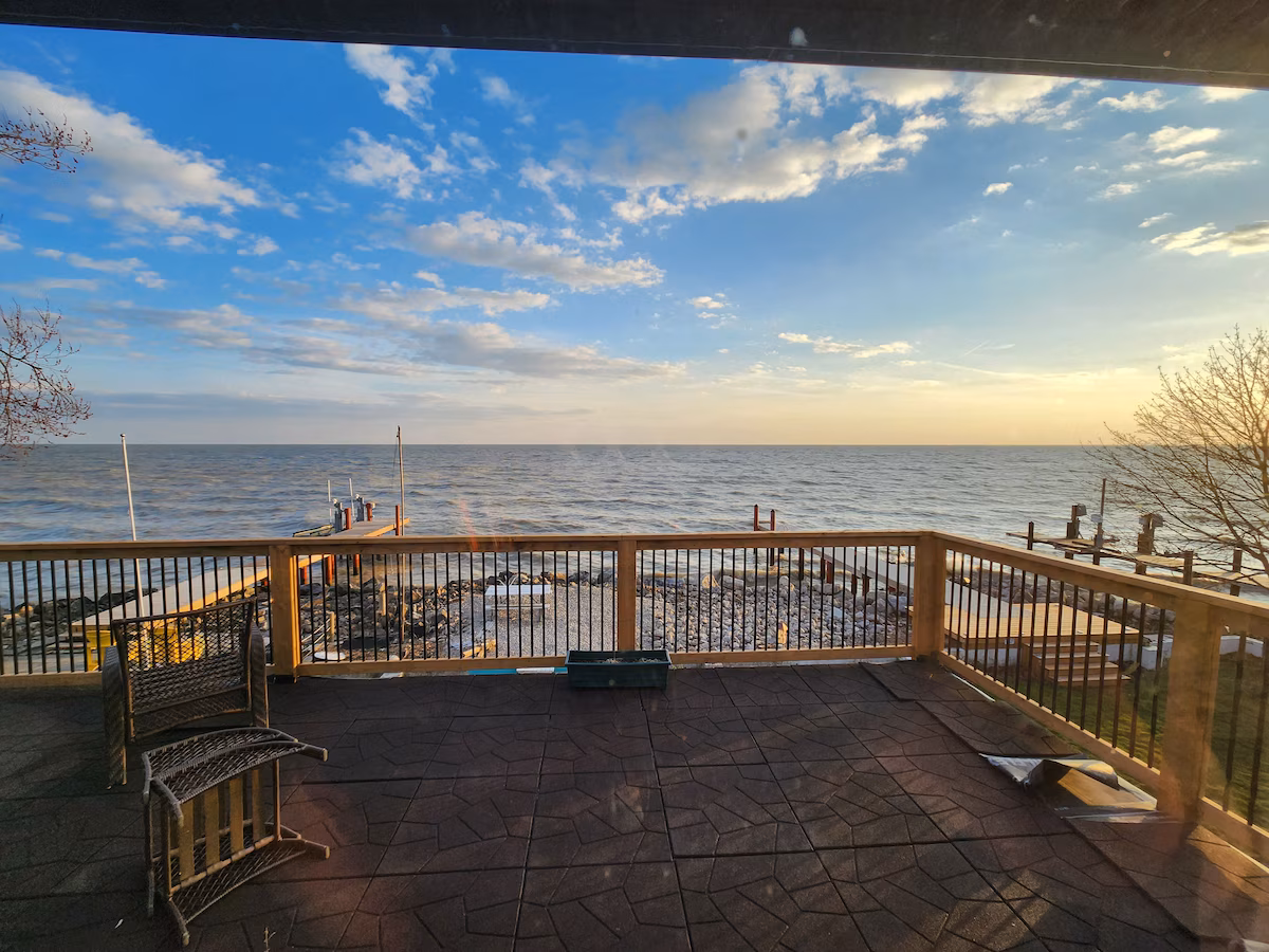 Terrace overlooking Lake Erie