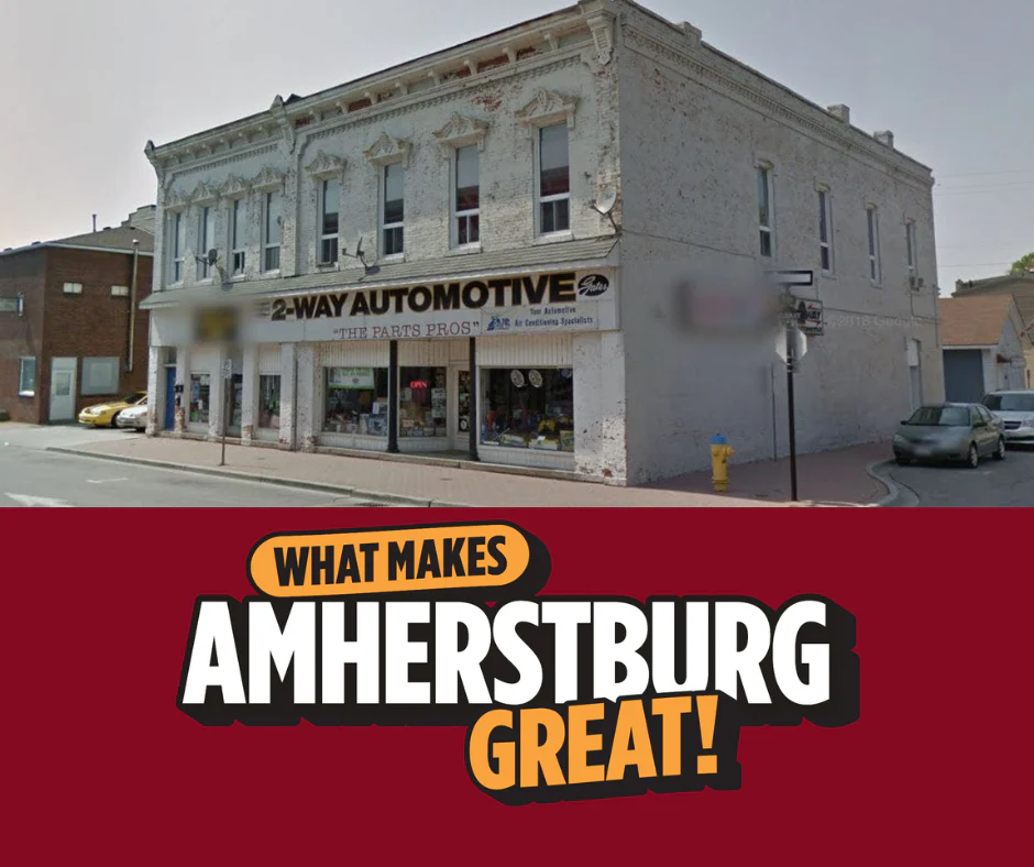 What Makes Amherstburg Great with an image of 70 Murray Street building pre-renovations