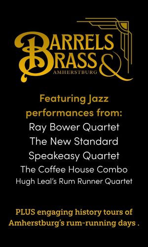 Barrels and Brass featuring the jazz performances from : Ray Bower Quartet, The New Standard, Speakeasy Quartet, The Coffee House Combo, Hugh Leal's Rum Runner Quartet