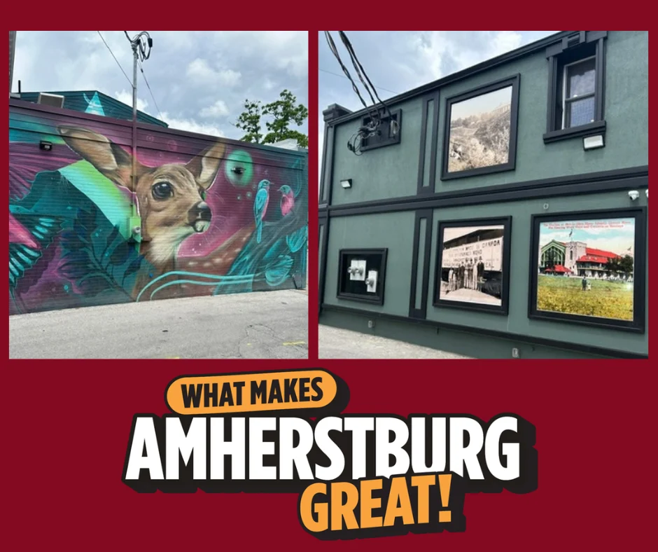 What Amherstburg Great with images of art installations